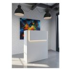 Resital Ledli Karşılama Bankosu G-90 cm Ofis Kasa Resepsiyon Masası BANKO-003-1-1