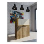 Resital Ledli Karşılama Bankosu G-90 cm Ofis Kasa Resepsiyon Masası BANKO-003-2-8