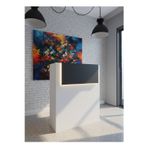 Resital Ledli Karşılama Bankosu G-90 cm Ofis Kasa Resepsiyon Masası BANKO-003-4-1