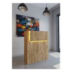 Resital Ledli Karşılama Bankosu G-90 cm Ofis Kasa Resepsiyon Masası BANKO-003-6-6