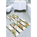 Resmiro Kaplan ve Halat Desenli Kaymaz Taban Yıkanabilir 2'li Desenli Banyo Paspası (50X60 cm - 60X100 Cm) - Renkli