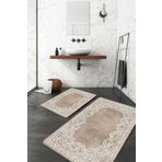 Resmiro Klasik Motif Kahve Banyo Paspası