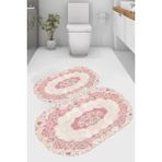 Resmiro Modern Motifli Kaymaz Taban Yıkanabilir 2'li Desenli Banyo Paspası (50X60 cm - 60X100 Cm) - Renkli
