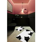 Resmiro Siyah Kedi Banyo Paspası