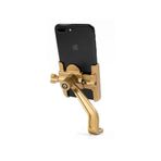 Resolut Alüminyum Gövdeli Ayna Bağlantılı Gold Renk Motosiklet Bisiklet Açık Telefon Tutucu