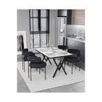 Ressa Home Lines Rolls Tedydy Yemek Odası Masa Takımı Mutfak Masası Takımı 80x120 cm