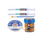 RESSEM Solder Paste MEChanic 138C Krem Lehim 42g Sıvı Lehim ve Flux Lehim Toplama Fırça Seti 3MM 5İN1