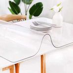 RestaFor 1 mm Kalın Şeffaf Masa Koruyucu Büyük Vinil Masa Örtüsü 60x120 cm Dayanıklı Yemek Masası Örtüsü Ev ve Mutfak için Su Geçirmez Masa Kalkanı 50x100 cm Seçeneği Mevcuttur