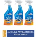 Resteril Hijyen Spreyi 3x750ml Buzdolabı Temizleyici Banyo Küf Giderici Klozet Kapağı Dezenfektan