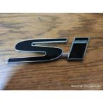 Restinal Honda Civic Si 2006-2021 Siyah Metal Arka Bagaj Yazısı Logo Arması Sport Model Uyumlu Yüksek Kalite - 1 adet