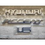 Restinal Hyundai Accent Era 2006-2010 1.6 Bagaj Yazısı 3’lü Set | Çift Taraflı Bantlı | Oto Aksesuar - 1 adet
