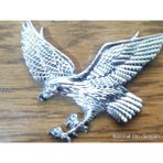 Restinal Kartal Bagaj Arma Logo Gümüş Renk Oto Bagaj Amblem Universal Araç Aksesuar Metal Kartal Dekor - 1 adet