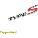 Restinal Type S Metal Yapışma Arma Siyah Kırmızı 3D Logo Oto Aksesuar Ön Arka Amblem Sticker Çamurluk Bagajı - 1 adet
