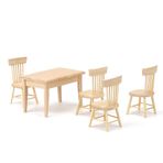 Restokki Dollhouse Mobilya ve Aksesuar Seti, Mini Mobilya, 1:12 Dollhouse Minyatür Simüle Masa Sandalye Modeli, 1 12 Ölçekli Minyatür Model Set (Masa Sandalye Seti)