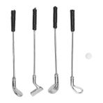 Restokki Minyatür Golf Kulüpleri, 1/12 Plastik Alaşımlı Zarif Mini Boy Mini Golf Kulüpleri 1:12 Dollhouse DIY için (5 Paket)