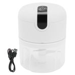 Restokki Sarımsak Doğrayıcı 250ML Plastik Bardak USB Şarj Edilebilir 1300mAh Paslanmaz Çelik Bıçak Mini Sarımsak Doğrayıcı, Fındık Zencefil Sarımsak Soğan Sebze için Güvenlik