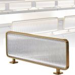 Restoran Bölme Panelleri Masa Ekranı Bölücü Ofis İş İstasyonu Gizlilik Şeffaf Tasarım (Altın 90x38cm) - Çalışma Alanı Gizliliğini ve Tarzını Geliştirin