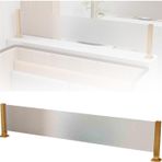 Restoran Bölücü Paneller Buzlu Camlı Metal Bölme Çalışma Yüzeyi Ofis Alanı Ayırıcı (Altın 60x25cm) - İş İstasyonları ve Gizlilik için İdealdir.
