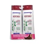Restorex 500 ml 2'li Dökülmelere Karşı Etkili Şampuan Vegan İçerik ile Dökülen Saçlar için