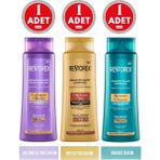 Restorex Şampuan 500 ml x 3 Adet (Keratin&argan, Collagen&biotin, 7 Besleyici Yağ)