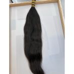 Resul Kipri Doğal 65-70 cm %100 Gerçek Saç 50 Adet Boncuk Kaynak, 0,8 Gramdır 50 Adet 40 Gram Gelmektedir - Siyah