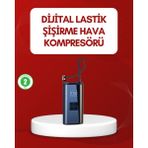 Resveq 12V Uyumlu Çok Işlevli Akıllı Araç Lastik Pompası - Çok Renkli
