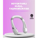 Resveq Glebilir Bladeless Boyun Fanı | 360° Serinlik, 5 Kademe Rüzgar, USB Şarjlı Sessiz Mini Klima - Şeffaf