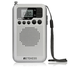 Retekess TR106 FM-AM Gümüş Taşınabilir Mini FM Radyo