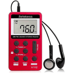 Retekess V112 AM FM Mini Dijital Tuner Alıcısı 500 mAh Cep Radyosu