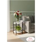 Retodesign 2 RAFLI BEYAZ YUVARLAK ÇİÇEKLİK VE SEHPA 2201