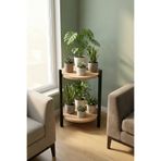Retodesign 2 RAFLI ÇAM YUVARLAK ÇİÇEKLİK VE SEHPA 2200