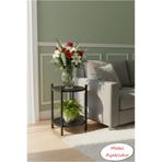 Retodesign 2 RAFLI SİYAH YUVARLAK ÇİÇEKLİK VE SEHPA 2202