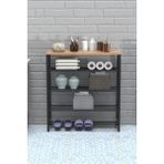 Retodesign 5 Katlı Ayakkabılık- Banyo Rafı -Çok Amaçlı Raf 1890 - Siyah