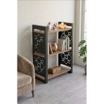 RetoDesign 85 cm 3 Katlı Endüstriyel Kitaplık, Konsol, Çiçeklik, Çok Amaçlı Raf 2810 - Atlantik Çam