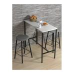 Retodesign BEYAZ YUVARLAK TABURELİ BAR TAKIMI 3656
