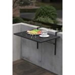 Retodesign Metal Katlanır Balkon Masası 5003 Lazer Kesim 60/40 cm 2 Kişilik Modern Tasarım
