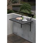 Retodesign Metal Katlanır Balkon Masası -askılı Katlanır Masa 500 Siyah