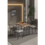 Retodesign Minderli Star Masa Ve 4 Adet Gunes Sandalyeli Takim