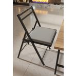 Retodesign RETODESİGN 2 ADET KATLANIR SİYAH METAL SANDALYE MİNDERLİ 20242S