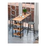 Retodesign RETODESİGN RAFLI YUVARLAK TABURELİ BAR TAKIMI 4651A