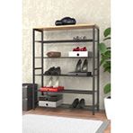 Retodesign Retohome 6 Katlı Ayakkabılık Ve Çok Amaçlı Raf Siyah