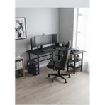 RetoDesign Siyah Köşe Oyuncu Çalışma Masası. Gaming Masa 8001 - 140*60 - Atlantik Çam