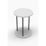 Retodesign Yuvarlak Beyaz C Sehpa 1611