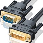 Retoo DVI-I VGA Kablo DVI Dual Link 24+1 pin VGA Adaptör DVI Fiş DVI Kablosu VGA Kablo Ekran Kablosu Adaptör Dönüştürücü Monitör PC HDTV DVD için Siyah