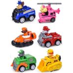 Retoys Paw Patrol Oyuncak Görev Araçları 6 Karaker Çek Bırak Araba - Renkli
