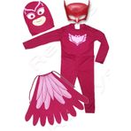 Retoys Pijamaskeliler Pelerinli Baykuş Kız Parti Kostümü 2 Adet Maske