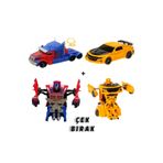 Retoys Transformers Robota Dönüşen Çek Bırak Çarpınca Robot Olan Oyuncak Arabalar 2'li Set