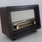 Retro Ahşap Görünümlü Bluetooth Hoparlör ve Şarj Edilebilir Nostaljik FM Radyo