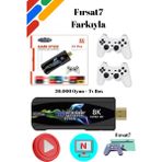 Retro Arcade Video Oyun Konsolu, X3 8k, 3d, USB Bellek, 64 Gb, Psp ve Tv Kutusu Için 30.000 + Oyun - Siyah - Beyaz