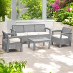 Retro Art Holiday Amazon Balkon ve Bahçe Takımı - Gri
